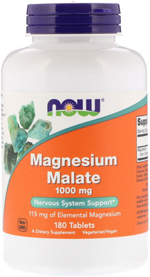

Now Foods Magnesium Malate -- 1000 mg - 180 Tablets(180 No)
