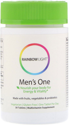 

Rainbow Light Just Once Men One Food-Based Multivitamin 30 Tablets(30 No)