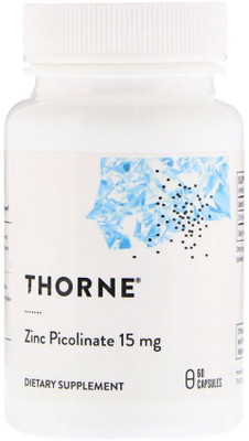

Thorne Zinc Picolinate 15 mg 60 Vegetarian Capsules(60 No)