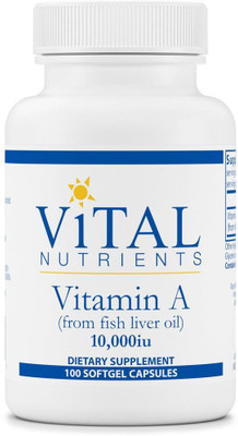 

Vital Nutrients Vitamin A 10,000 IU Supports Immune Function and Vision 100 Softgels(100 No)