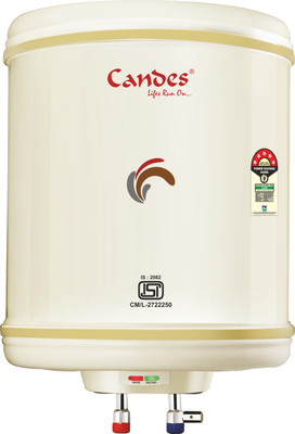 Candes 35 L Storage Water Geyser(White, Stainless Still)