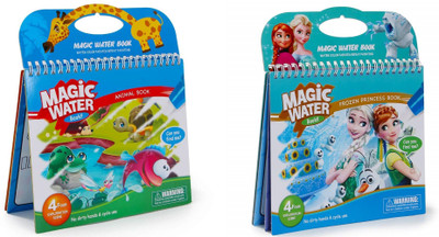 

Bestie Toys Frozen and animals Waterpainting Books, Water Drawing Book for Kids, Water Draw Doodle Books with Refillable Pen, Both for Home Use and Travel (combo pack)