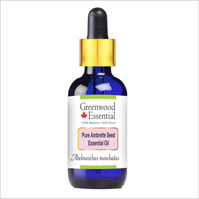 Greenwood Essential Pure Ambrette Seed Essential Oil (Abelmoschus moschatus) with Glass Dropper 100% Natural Therapeutic Grade Steam Distilled(15 ml)