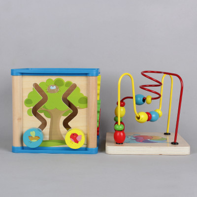 

shoppers stoppers Colorful Wooden Wisdom Around Beads toy box for Kids(Multicolor)