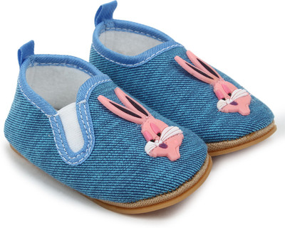 

Superminis Baby Boys Rabbit Style Thick Base Booties/ Shoes Booties(Toe to Heel Length - 12 cm Sky Blue)
