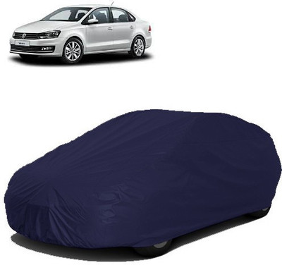 Kuchipudi Car Cover For Volkswagen Vento (Without Mirror Pockets)(Blue)