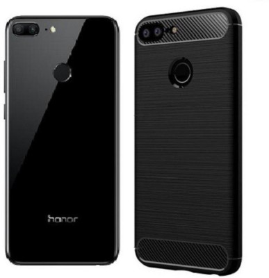 SMARTCASE Back Cover for Honor 9 Lite(Black, Grip Case, Silicon, Pack of: 1)