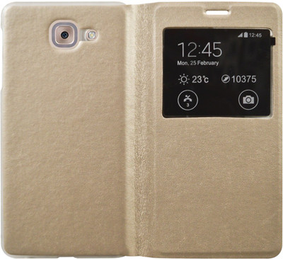 Coverage Flip Cover for Samsung Galaxy On Max(Gold)