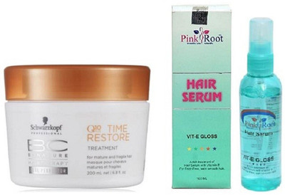 

Pink Root HAIR SERUM WITH SCHWARZKOPF Q10 MASK(Set of 2)