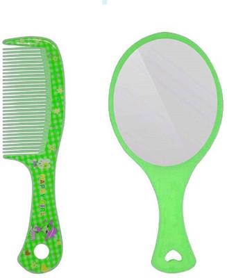 

A R Stylish Hair Comb With Mirror For Girls And Women ( Set of 1 each )(Set of 2)