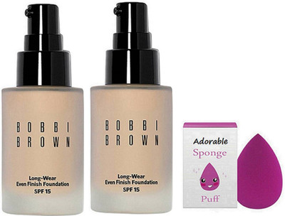 

Adorable Sponge puff, Bobbi brown foundation pack of 2(Set of 3)