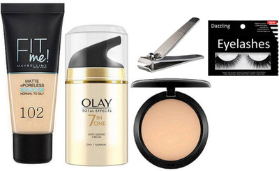 

dazzling Eyelashes & Foundation & Compact & Nail Cutter With Anti Ageing Day Cream (Set of 5)(Set of 5)