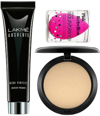 

Pink rebellion Sponge Puff & Lakme Absolute Blur Perfect Makeup Primer With Compact(Set of 3)