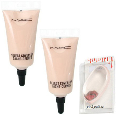 

pink palace Silicon Puff, Mac Select Cover Up Concealer Pack Of 2(Set of 3)
