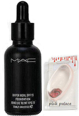 pink palace Silicon Puff, Mac Hyper real Foundation(Set of 2)