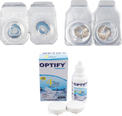 

Optify Combo Pack Monthly Color Contact Lens (OP-283-Blue-Honey-2) Monthly Contact Lens(1, Blue-Honey, Pack of 2)