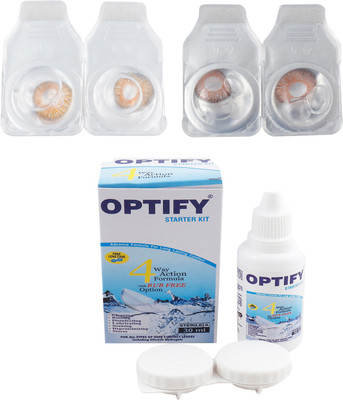 

Optify Combo Pack Monthly Color Contact Lens (OP-131-Honey-Hazel-2) Monthly Contact Lens(1, Honey-Hazel, Pack of 2)