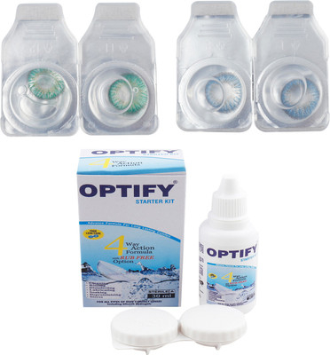 

Optify Combo Pack Monthly Color Contact Lens (OP-215-Green-Blue-2) Monthly Contact Lens(1, Green-Blue, Pack of 2)