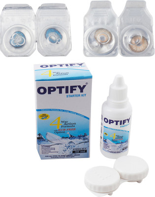 

Optify Combo Pack Monthly Color Contact Lens (OP-7-Blue-Hazel-2) Monthly Contact Lens(1, Blue-Hazel, Pack of 2)