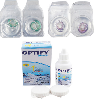 

Optify Combo Pack Monthly Color Contact Lens (OP-220-Green-Voilet-2) Monthly Contact Lens(1, Green-Voilet, Pack of 2)