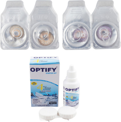 

Optify Combo Pack Monthly Color Contact Lens (OP-20-Hazel-Voilet-2) Monthly Contact Lens(1, Hazel-Voilet, Pack of 2)