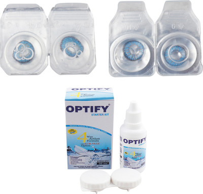 

Optify Combo Pack Monthly Color Contact Lens (OP-276-Blue-Blue -2) Monthly Contact Lens(1, Blue-Blue, Pack of 2)