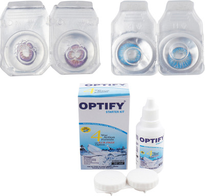 

Optify Combo Pack Monthly Color Contact Lens (Zero Power, Voilet-Aquablue , Pack of 2) Monthly Contact Lens(1, Voilet-Aquablue, Pack of 2)