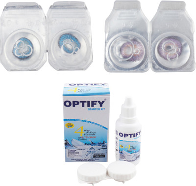 

Optify Combo Pack Monthly Color Contact Lens (OP-290-Blue-Voilet-2) Monthly Contact Lens(1, Blue-Voilet, Pack of 2)