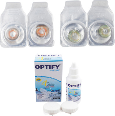 

Optify Combo Pack Monthly Color Contact Lens (OP-303-Honey-Green -2) Monthly Contact Lens(1, Honey-Green, Pack of 2)