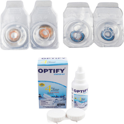 

Optify Combo Pack Monthly Color Contact Lens (OP-308-Honey-Blue -2) Monthly Contact Lens(1, Honey-Blue, Pack of 2)