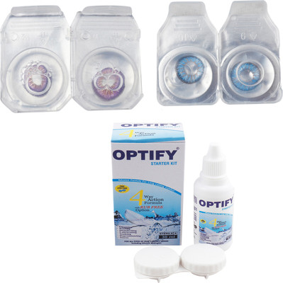 

Optify Combo Pack Monthly Color Contact Lens (Zero Power, Voilet-Blue, Pack of 2) Monthly Contact Lens(1, Voilet-Blue, Pack of 2)