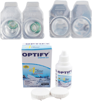 

Optify Combo Pack Monthly Color Contact Lens (OP-236-Green-Blue-2) Monthly Contact Lens(1, Green-Blue, Pack of 2)