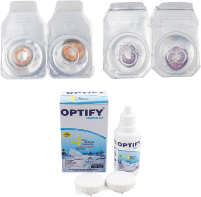 

Optify Combo Pack Monthly Color Contact Lens (OP-300-Honey-Voilet-2) Monthly Contact Lens(1, Honey-Voilet, Pack of 2)