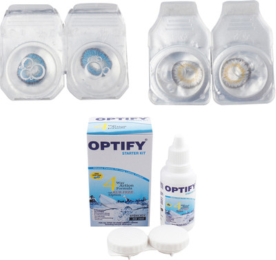 

Optify Combo Pack Monthly Color Contact Lens (OP-287-Blue-Grey-2) Monthly Contact Lens(1, Blue-Grey, Pack of 2)