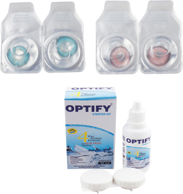 

Optify Combo Pack Monthly Color Contact Lens (Zero Power, Aqua-Pink, Pack of 2) Monthly Contact Lens(1, Aqua-Pink, Pack of 2)