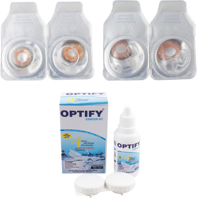 

Optify Combo Pack Monthly Color Contact Lens (OP-297-Honey-Hazel-2) Monthly Contact Lens(1, Honey-Hazel, Pack of 2)