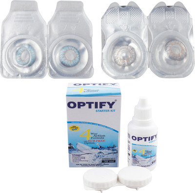 

Optify Combo Pack Monthly Color Contact Lens (Zero Power, Sky Blue-Grey, Pack of 2) Monthly Contact Lens(1, Sky Blue-Grey, Pack of 2)