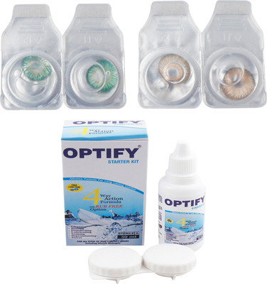 

Optify Combo Pack Monthly Color Contact Lens (OP-225-Green-Hazel-2) Monthly Contact Lens(1, Green-Hazel, Pack of 2)