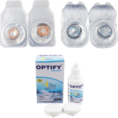 

Optify Combo Pack Monthly Color Contact Lens (OP-311-Honey-Sky Blue-2) Monthly Contact Lens(1, Honey-Sky Blue, Pack of 2)