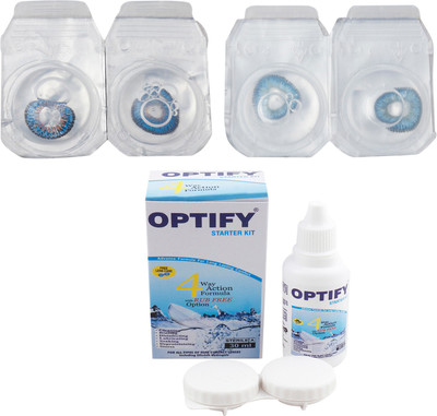 

Optify Combo Pack Monthly Color Contact Lens (Zero Power, Dark Blue-Blue, Pack of 2) Monthly Contact Lens(1, Dark Blue-Blue, Pack of 2)