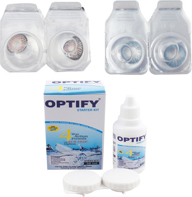 

Optify Combo Pack Monthly Color Contact Lens (OP-242-Grey-Blue-2) Monthly Contact Lens(1, Grey-Blue, Pack of 2)