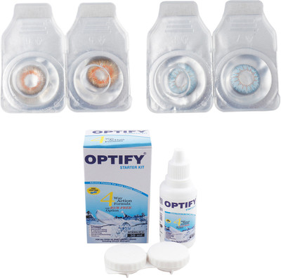 

Optify Combo Pack Monthly Color Contact Lens (OP-307-Honey-Sky Blue-2) Monthly Contact Lens(1, Honey-Sky Blue, Pack of 2)
