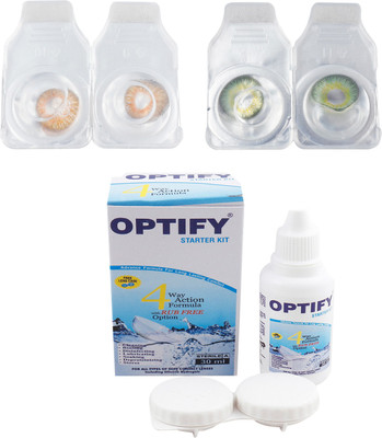 

Optify Combo Pack Monthly Color Contact Lens (OP-128-Honey-Green-2) Monthly Contact Lens(1, Honey-Green, Pack of 2)