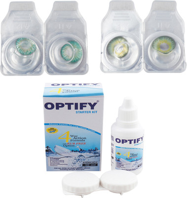 

Optify Combo Pack Monthly Color Contact Lens (OP-214-Dark Green-Green-2) Monthly Contact Lens(1, Dark Green-Green, Pack of 2)