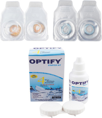 

Optify Combo Pack Monthly Color Contact Lens (OP-141-Honey-Sky Blue-2) Monthly Contact Lens(1, Honey-Sky Blue, Pack of 2)
