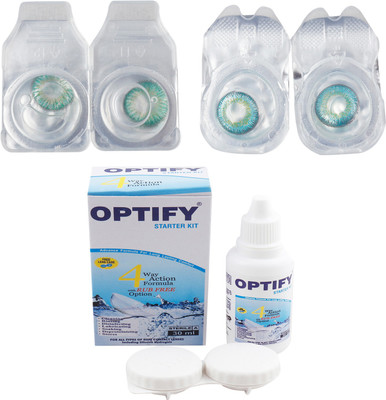 

Optify Combo Pack Monthly Color Contact Lens (OP-226-Green-Tarquise-2) Monthly Contact Lens(1, Green-Tarquise, Pack of 2)