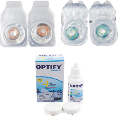 

Optify Combo Pack Monthly Color Contact Lens (OP-306-Honey-Tarquise-2) Monthly Contact Lens(1, Honey-Tarquise, Pack of 2)
