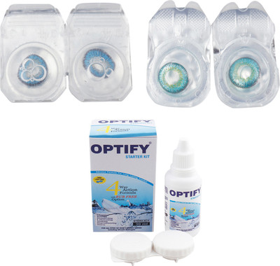 

Optify Combo Pack Monthly Color Contact Lens (OP-280-Blue-Tarquise-2) Monthly Contact Lens(1, Blue-Tarquise, Pack of 2)