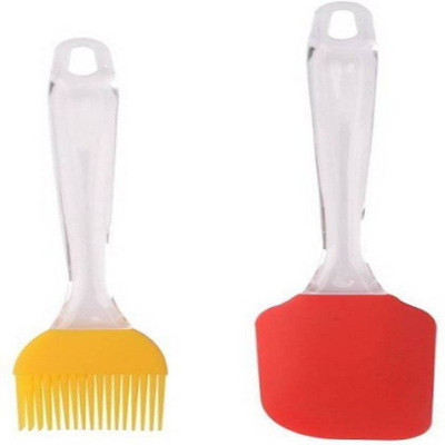 DEVICE OF J Silicone Spatula & Butter/Oil Brush Silicone Plastic Flat Pastry Brush(Pack of 2)