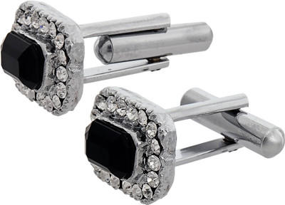 Lucky Jewellery Alloy Cufflink(Black)